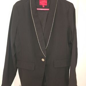 Black Blazer with Silver Trim